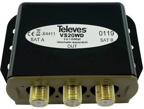 Televes VS 20 WD DiSEqC-Schalter in Schwarz - Bild 1