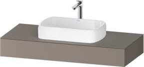 Duravit Konsole Qatego in Basalt matt mit einem Ausschnitt, B/T/H: 120 x 55 x 17 cm - Bild 1