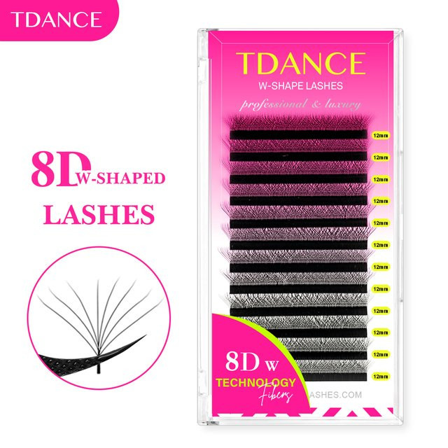 TDANCE W-Form Wimpernverlängerung, Faux-Nerz-Wimpern, Black, Unisex - Bild 1