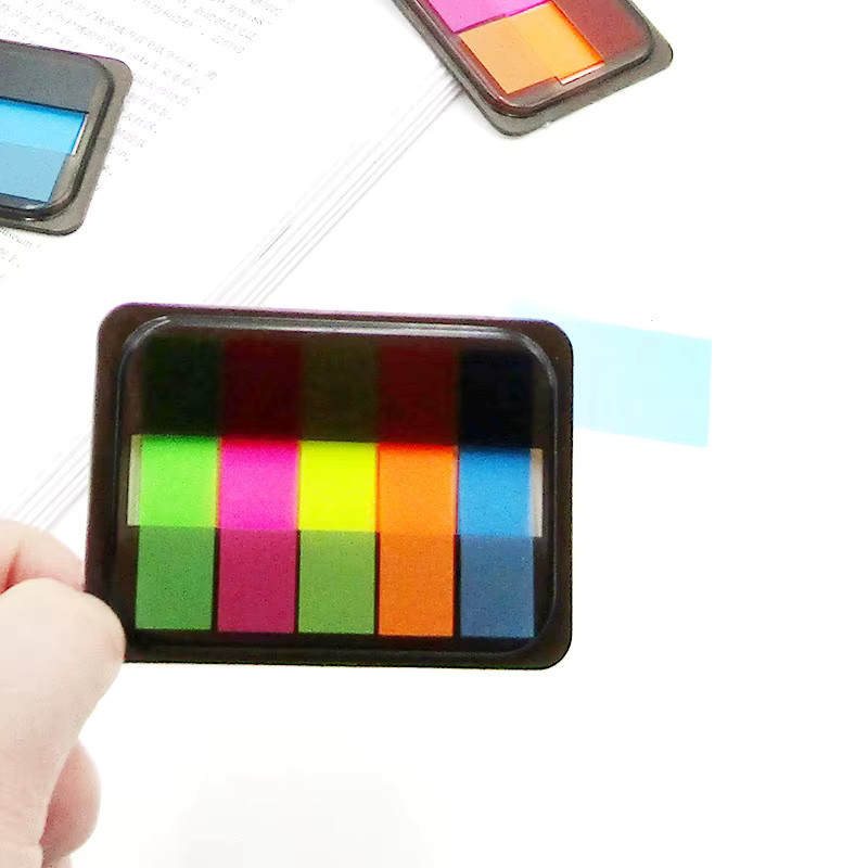 100 Blatt wasserfeste und transparente Haftnotizen in Multicolour als selbstklebende Mini-Post-it Blöcke für Planer, Schule und Büro - Bild 4