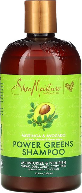 SheaMoisture Power Greens Shampoo, Moringaöl & Avocadoöl, 384 ml - Bild 1