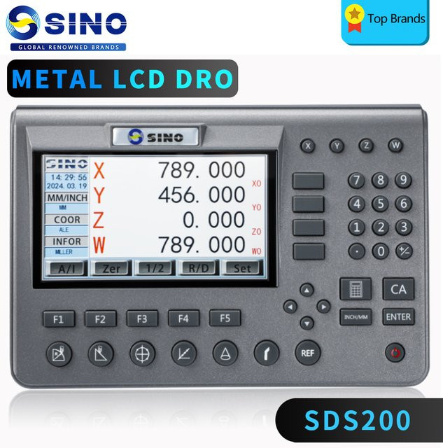 Sino SDS200 Digitalanzeige Kit mit 4 Achsen und Glas-Linearskala für CNC-Fräsmaschinen und Drehmaschinen in Grau - Bild 1