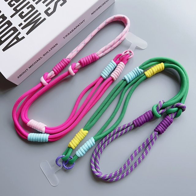 Xyun Lanyard Crossbody Schulterriemen mit Schlüsselanhänger und Ersatzpatch, verstellbares Korea-Langband für Handy-Zubehör, Multicolour, Unisex - Bild 1