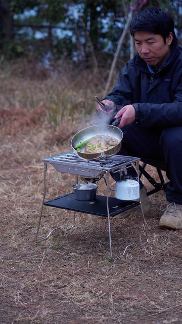 CAMPINGMOON CK-25PG Edelstahl-Ofenplatte im koreanischen Stil, winddichte Camping-Kochplatte in Silber - Bild 1