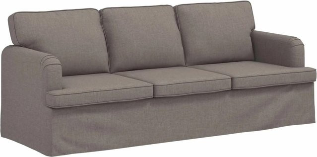 vidaXL Sofa Taupe mit Stoffbezug und Metallrahmen B/T/H: 201 x 80 x 85 cm - Bild 1