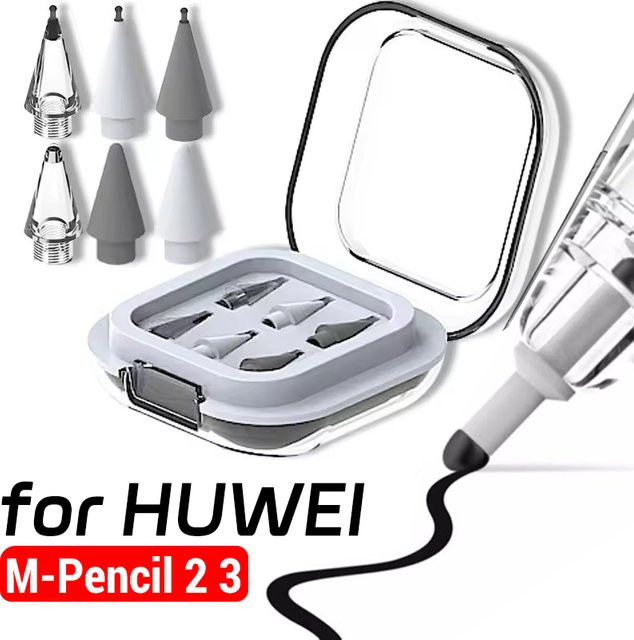 Huawei Ersatzspitzen für M-Pencil 2. Generation und 3. Generation, glatte Stylus Pen Spitzen in Weiß inklusive Aufbewahrungsbox - Bild 1