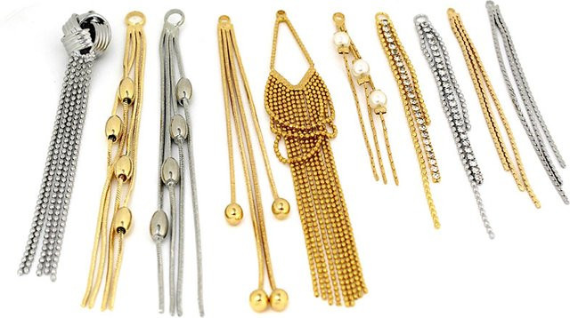 SUMOORL Ohrringanhänger, 24K Gold, Messing, 2 Stück - Bild 1
