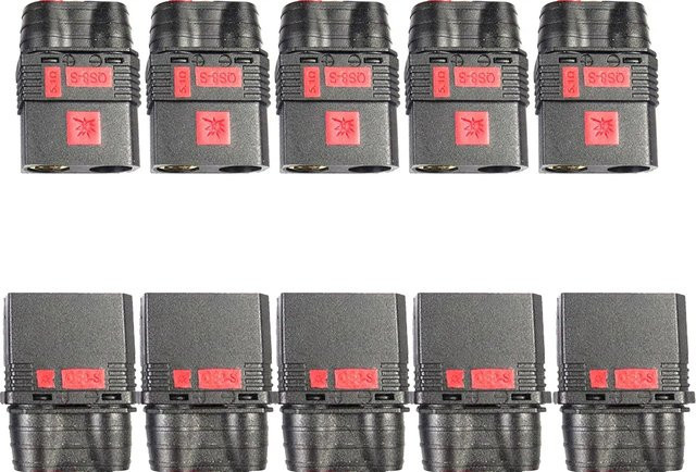 Skyquist QS8 Hochstrom Anti-Funken Batteriestecker Set männlich und weiblich in Schwarz für Drohnen und Pflanzenschutzmaschinen - Bild 1