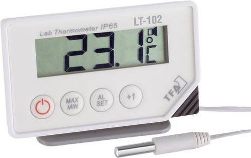 TFA Dostmann LT-102 Temperatur-Messgerät in Weiß mit NTC-Fühler und HACCP-Konformität für einen Messbereich von -40 bis +70 °C - Bild 1