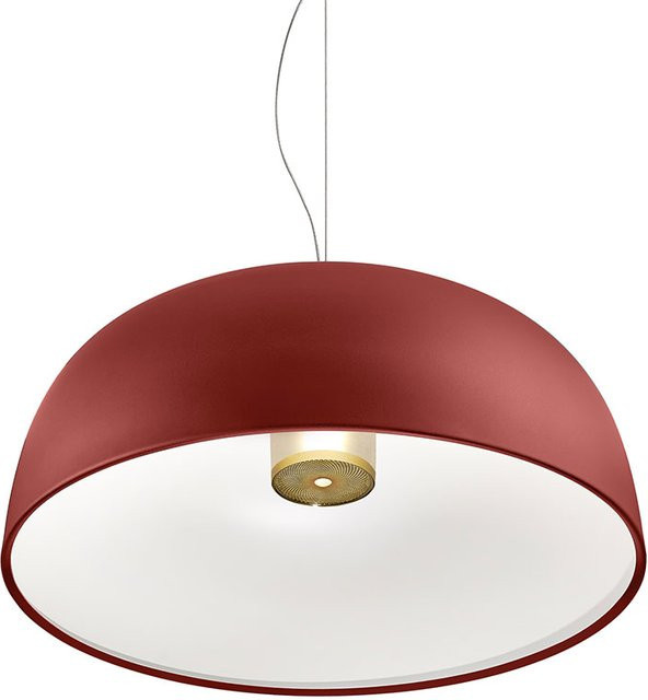 Lumina Tia 600 LED-Pendelleuchte in Sauerstoffrot mit Softtouch-Oberfläche, dimmbar, rund und modern - Bild 1