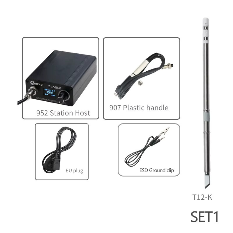 Quicko T12-STM32 Lötstation mit OLED Digitalanzeige und schnellem Heizen in Schwarz - Bild 5