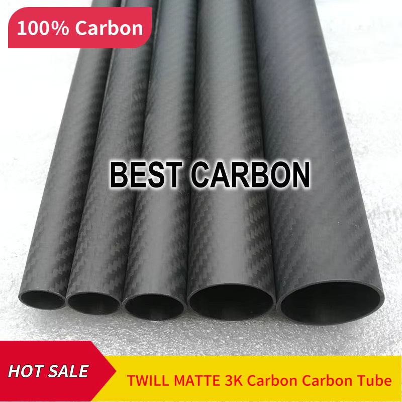BEST CARBON Twill Matte 3K Carbon Faser Stoff Wunde Rohr, 500mm länge - Bild 4
