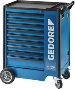 Gedore Werkzeugwagen Blau mit 9 Schubladen, abschließbar und rollbar mit Arbeitsplatte, B/T: 480 x 400 mm - Bild 1