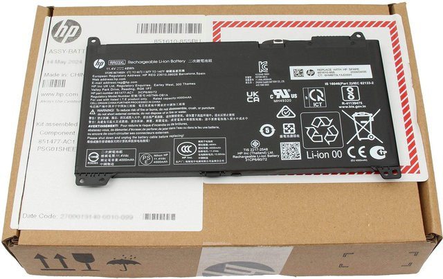 HP HPI Battery Primary 4C 48Wh Li-Ion Akku RR03XL Schwarz - Bild 1