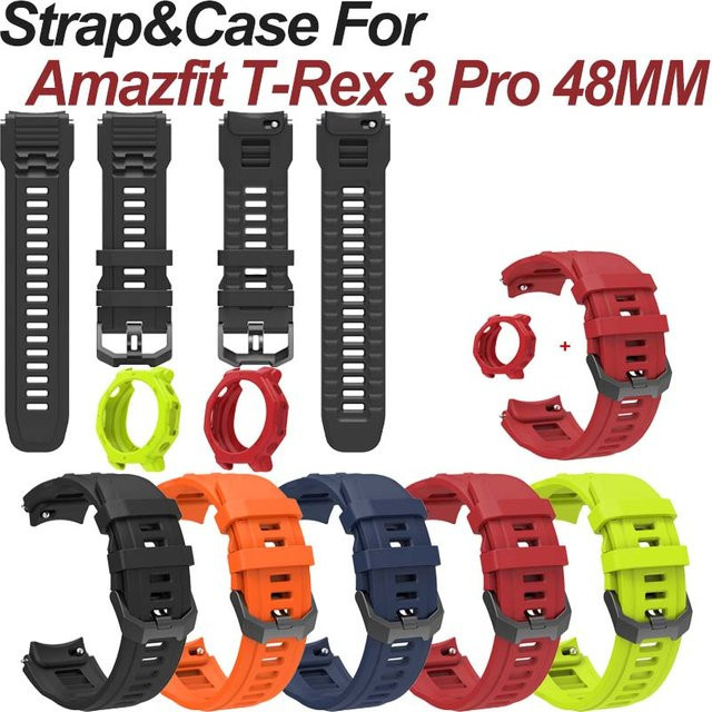 Amazfit Silikonhülle und Smart-Armband, Schwarz, T-Rex 3 Pro 48mm - Bild 1