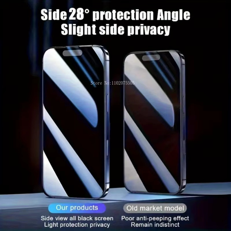 3 Stück HKXC Anti Spy Hydrogel Displayschutzfolie Full Cover für iPhone 11 bis iPhone 17 Pro Max, transparent - Bild 2