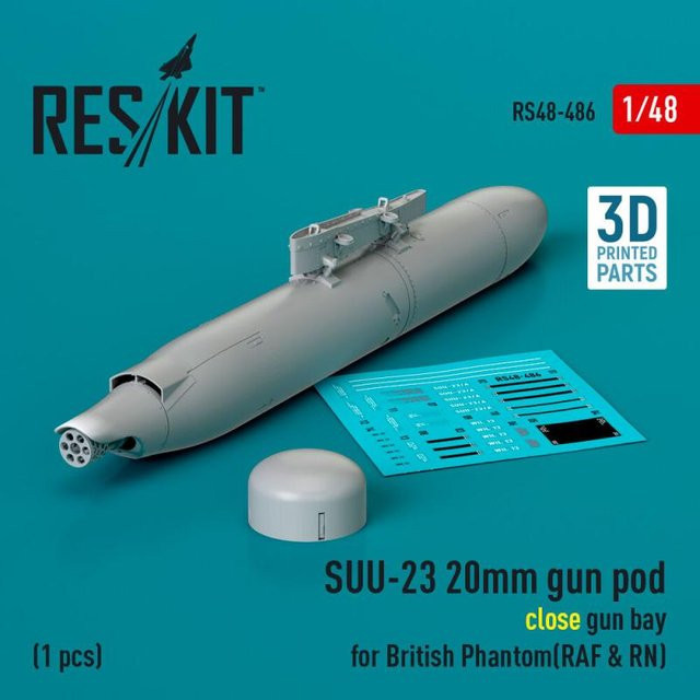 ResKit Models SUU-23 20mm Gun Pod, 1-teiliges Set, 3D Printed - Bild 1