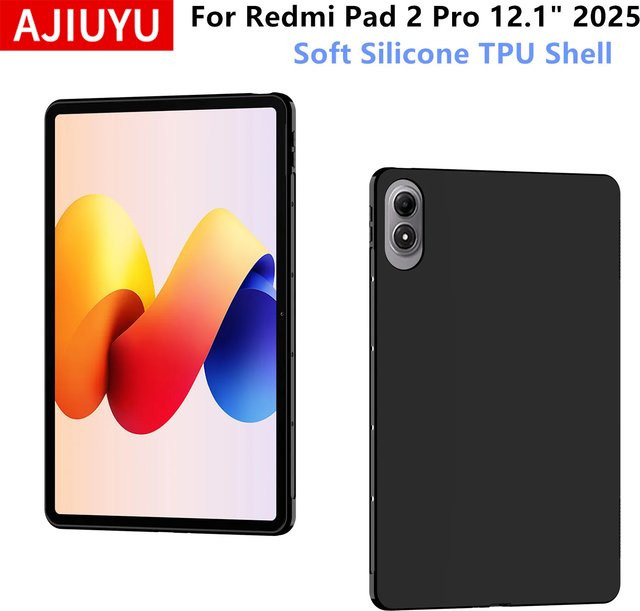 Xiaomi Silikon TPU Schutzhülle für Redmi Pad 2 Pro und POCO Pad M1 in Schwarz - Bild 1