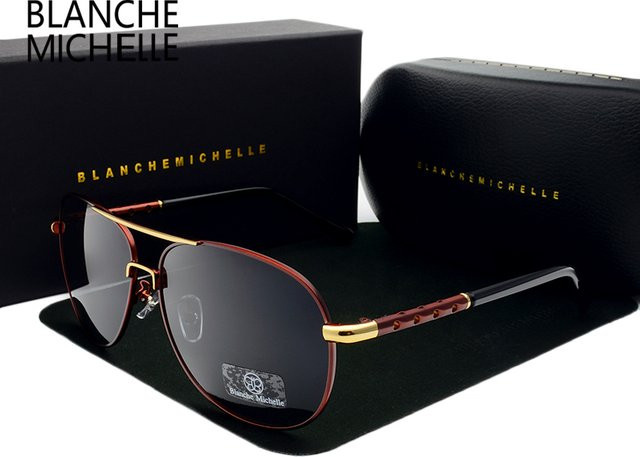 Blanche Michelle Sonnenbrille Aviator, Herren, polarisiert, UV400 - Bild 1