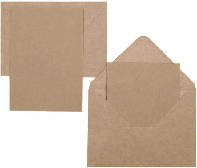 Rico Design Paper Poetry Kartenset in Braun aus Kraftpapier, B6/B6, Breite: 15 cm, Höhe: 22 cm, Tiefe: 1,5 cm - Bild 1