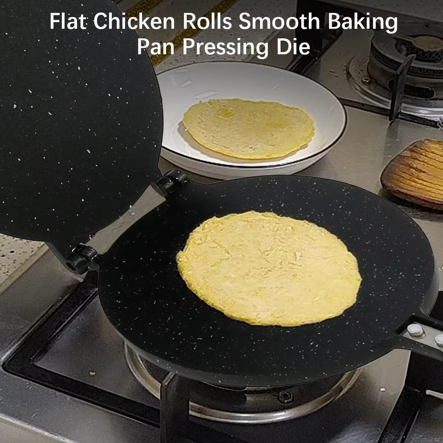 Willstar Tortilla-Presse aus Aluminiumlegierung in Schwarz für selbstgemachte mexikanische Flatbreads, rund - Bild 4