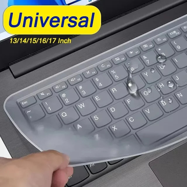 Universelle Silikon-Tastaturfolie für Laptops und Notebooks von 12 bis 16 Zoll, transparenter Staubschutz für deine Tastatur - Bild 1