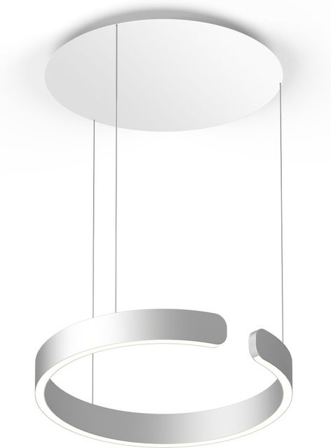 Occhio Mito sospeso 40 up LED-Pendelleuchte in Silber matt und Weiß matt mit Occhio air Modul und x-tra warm LED (2200K - 3500K) - Bild 1