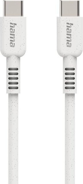 Hama Eco USB-C auf USB-C Ladekabel in Weiß, 1 m - Bild 1