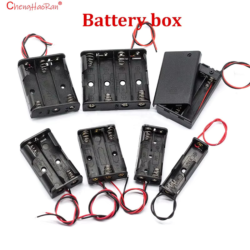 ChengHaoRan 5er Set Batteriekästen für 18650 Batterien in Schwarz, schweißfreie Ausführung ohne Schalter und Abdeckung - Bild 2