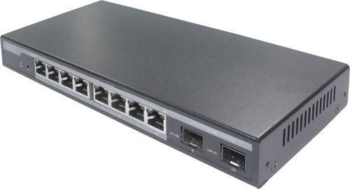 Digitus Professional Managed Switch DN-95344 Schwarz mit 8 x 10/100/1000 Mbit/s PoE+ Ports und 2 x Gigabit SFP Uplink Ports - Bild 1