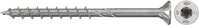 Fischer PowerFast II Spanplattenschraube mit Senkkopf und Torx in Silber, Durchmesser: 6,0 mm, Länge: 50,0 mm - Bild 1