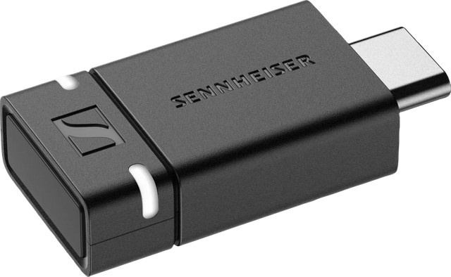 Sennheiser BTD 600 Bluetooth-Dongle in Schwarz mit USB-A und USB-C Anschlüssen - Bild 2