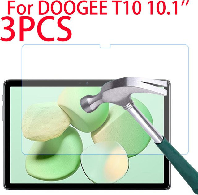 3er-Set Gehärtetes Glas Schutzfilm für Doogee T10 10,1 Zoll Tablet in Transparent - Bild 1
