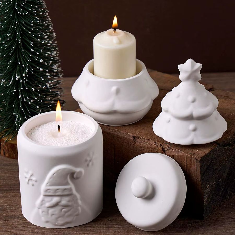 UDOCOOL DIY Glasform für Weihnachtsmann und Weihnachtsbaum aus Gips oder Harz zur Herstellung von handgemachtem Weihnachtsschmuck - Bild 3