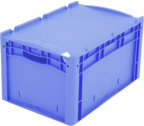 Bito Eurostapelbehälter XL mit Deckel und Verschluss, Blau, B/T/H: 60 x 40 x 33,8 cm - Bild 1