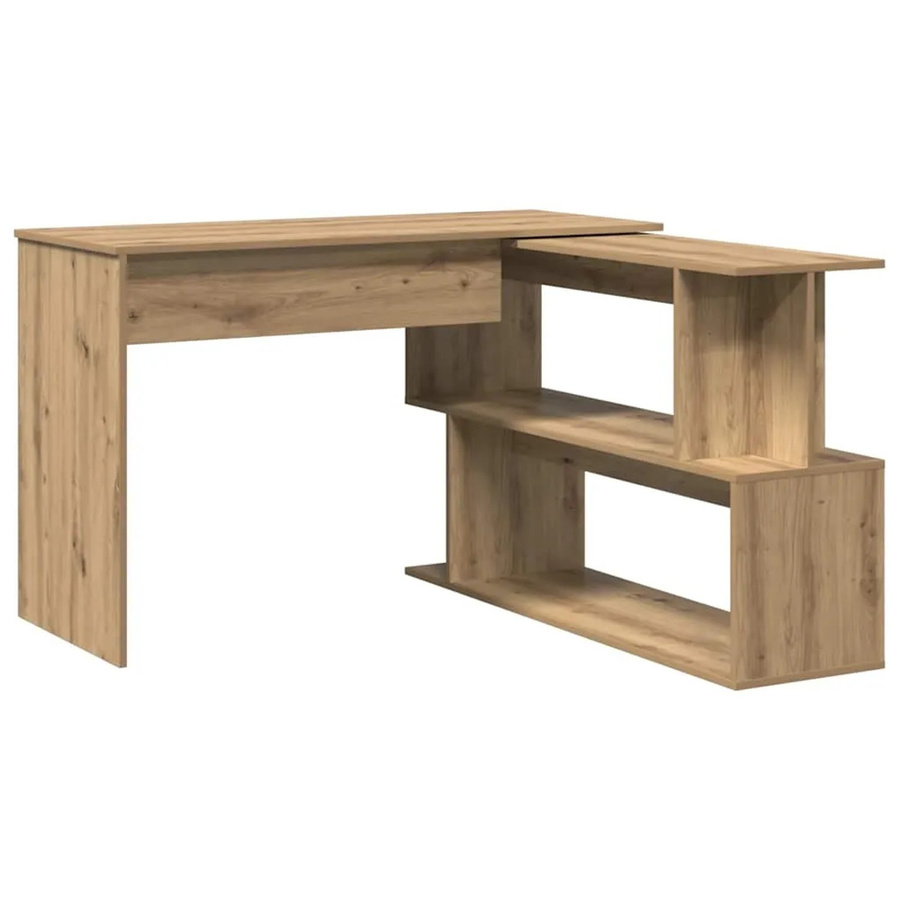 vidaXL Eckschreibtisch Artisan-Eiche in Braun aus Holzwerkstoff, B/T/H: 200,5 x 50 x 76 cm - Bild 2