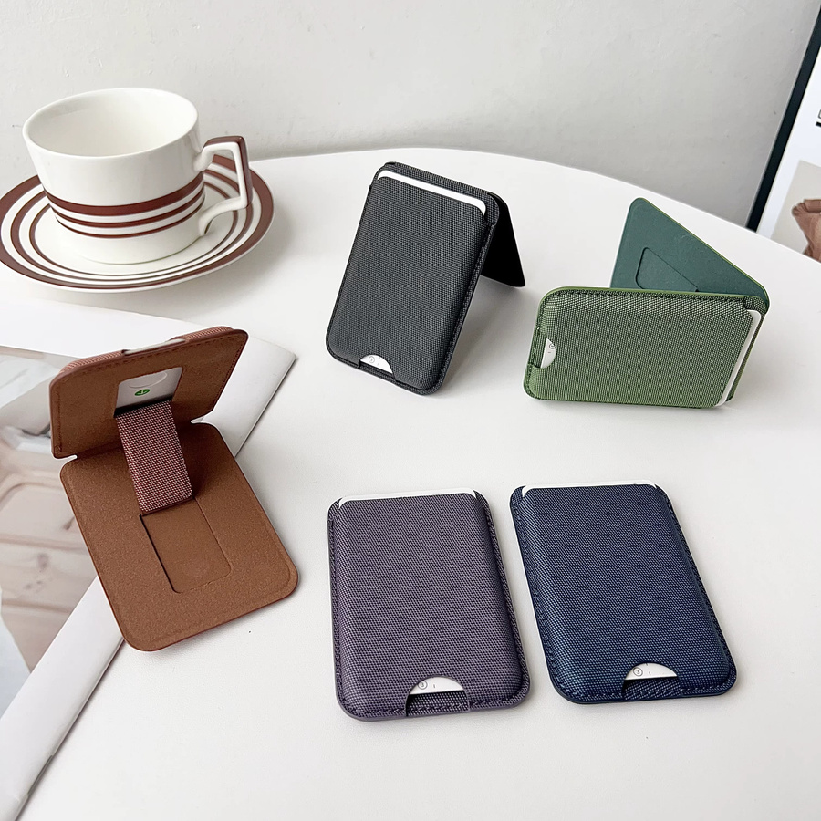 szHAIyu Magnetische Lederhülle mit Kartenhalter und Standfunktion für iPhone und Samsung S25 S26 Ultra, Schwarz - Bild 4