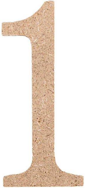 Rico Design Deko Zahl 1 aus MDF für Geburtstage - Bild 1
