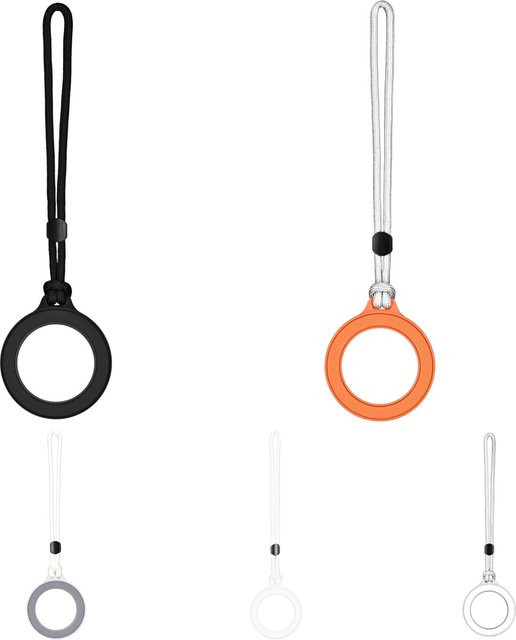 WSSHE Universal Handy Magnetring Lanyard mit abnehmbarem Telefon-Charm und verstellbarem Taschengurt in Grau - Bild 1