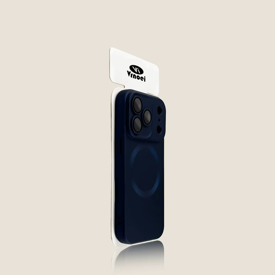 VRNOEI Magnetische Handyhülle mit Linsenschutz und stoßfester Abdeckung für iPhone, Mattes Metallic-Glanz, Blau oder Grün - Bild 2