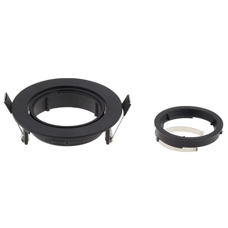 10er Set JOYINLED LED Einbaustrahler GU10 Rund aus Aluminium in Schwarz, auf Putz montierbar und verstellbar - Bild 3