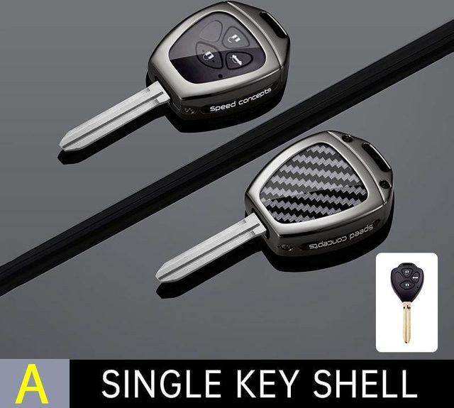 GearUp AutoMoto Schlüsselhülle und Schnalle Set für Toyota RAV4, Camry, Reiz, Crown und Highlander in Schwarz - Bild 1