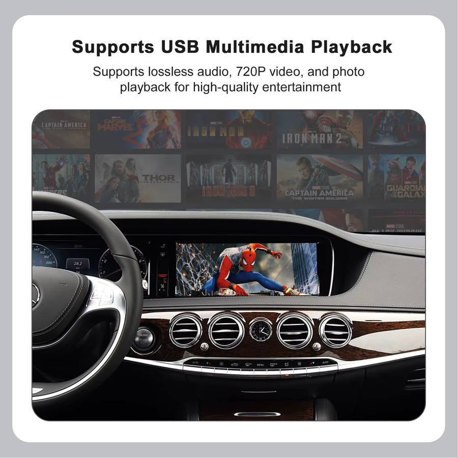 REEIIO Drahtloses CarPlay und Android Auto Interface mit Mirror Link und AirPlay für Mercedes Benz S-Klasse W222 (2014-2018) NTG 5.0 - Bild 4