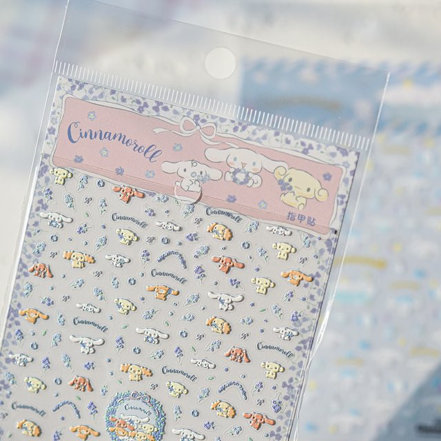 Sanrio Nagelaufkleber Cinnamoroll Hello Kitty Melody Kuromi, Unisex - Bild 1