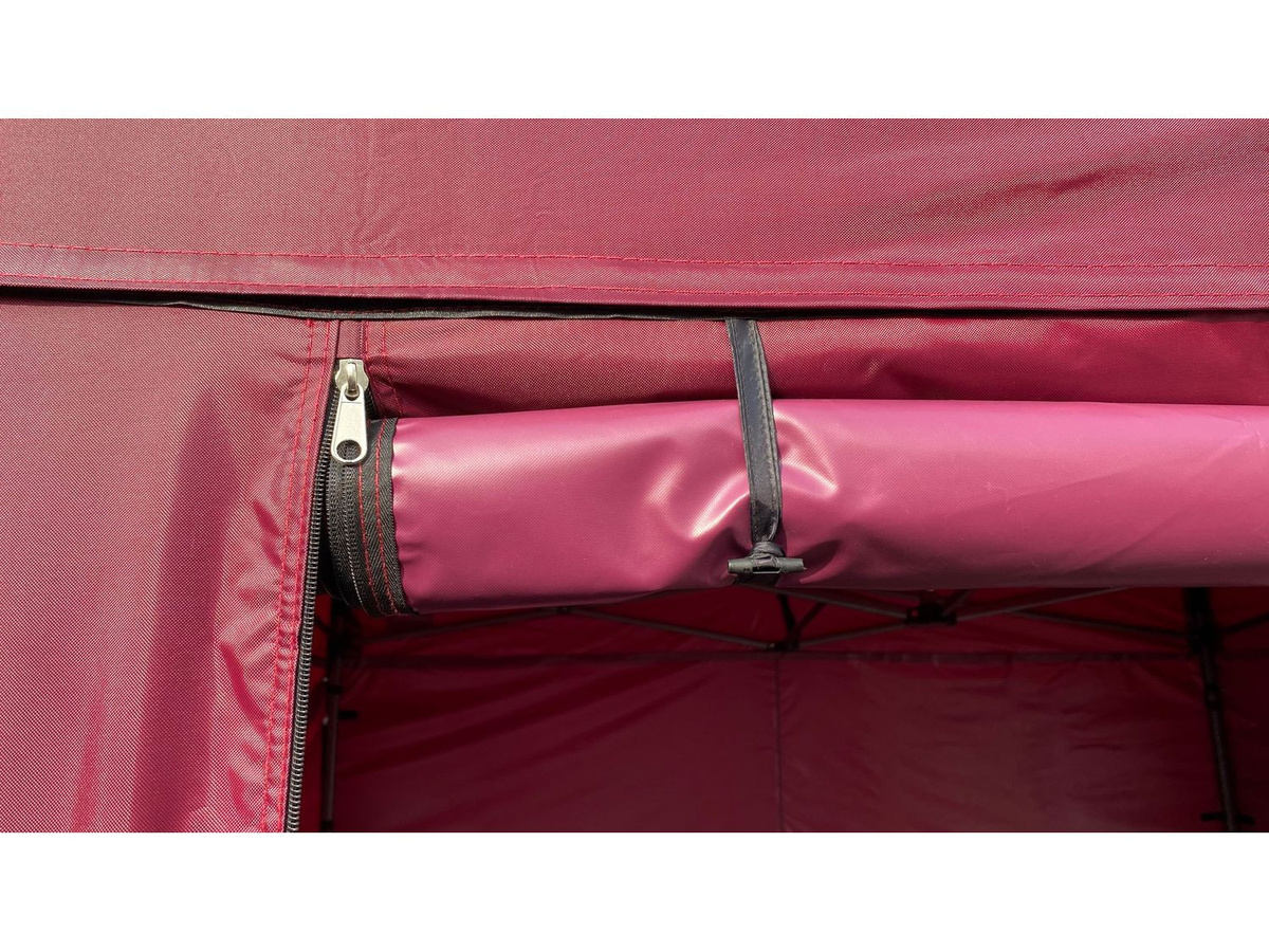 GRASEKAMP Faltpavillon Premium Line mit Seitenteilen in Bordeaux Rot, B/T: 300 x 300 cm - Bild 3