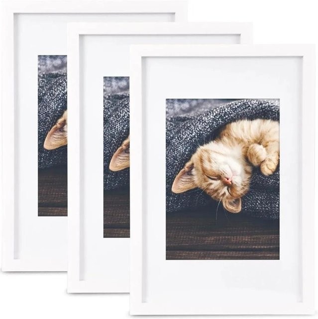 Bomoe Galeria Bilderrahmen Set aus 3 Stück in Weiß für 1 Bild, Maße: 13 x 18 cm - Bild 1