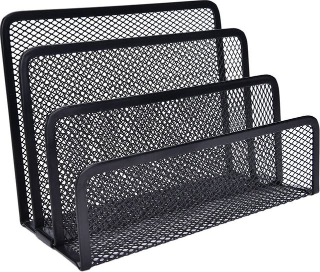 Datei-Halter aus Metall in Schwarz als Organizer für Schreibtisch und Büro - Bild 1