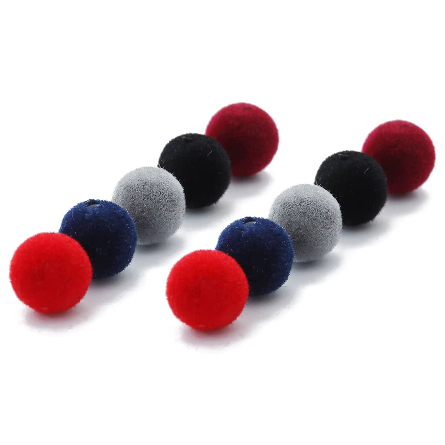 louleur Perlen, Harz, Samt Oberfläche, Runde Spacer Perlen, Unisex - Bild 3