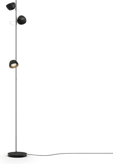 Baltensweiler Irio S LED-Stehleuchte in Schwarz und Bronze mit höhenverstellbarem Aluminiumgehäuse und Casambi-Steuerung (2700K Warmweiß) - Bild 1