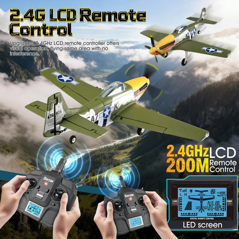 WLTOYS P51D Mustang RC-Flugzeug, Starrflügel-RC-Flugzeug, Schaumstoff - Bild 3